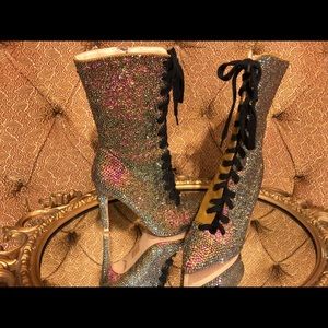 Rhinestone Green Boot